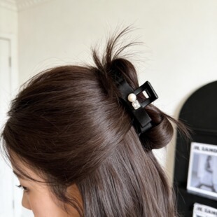 AL0016 小香风多层蝴蝶结抓夹8cm女高级感发夹气质马尾夹发饰头饰