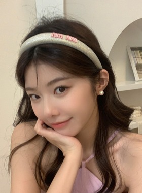 流光细闪min海绵发箍高颅顶韩系夏日气质名媛千金百搭细发箍E0963