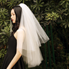 新娘森系清新多層中長款短款頭紗結婚紗拍攝影樓旅拍遮面紗頭巾