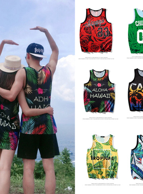 运动旅游旅行背心美式球衣宽松篮球服训练服健身休闲无袖网眼网孔