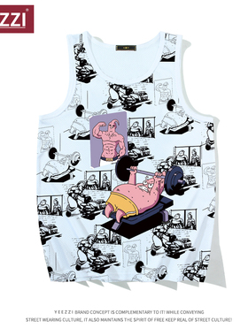 美式背心速干网眼派大星布欧健身运动跑步训练撸铁亲子篮球衣队服