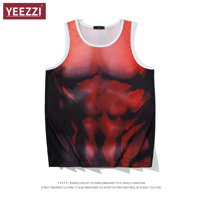 美式复古漫画红色恶魔运动速干