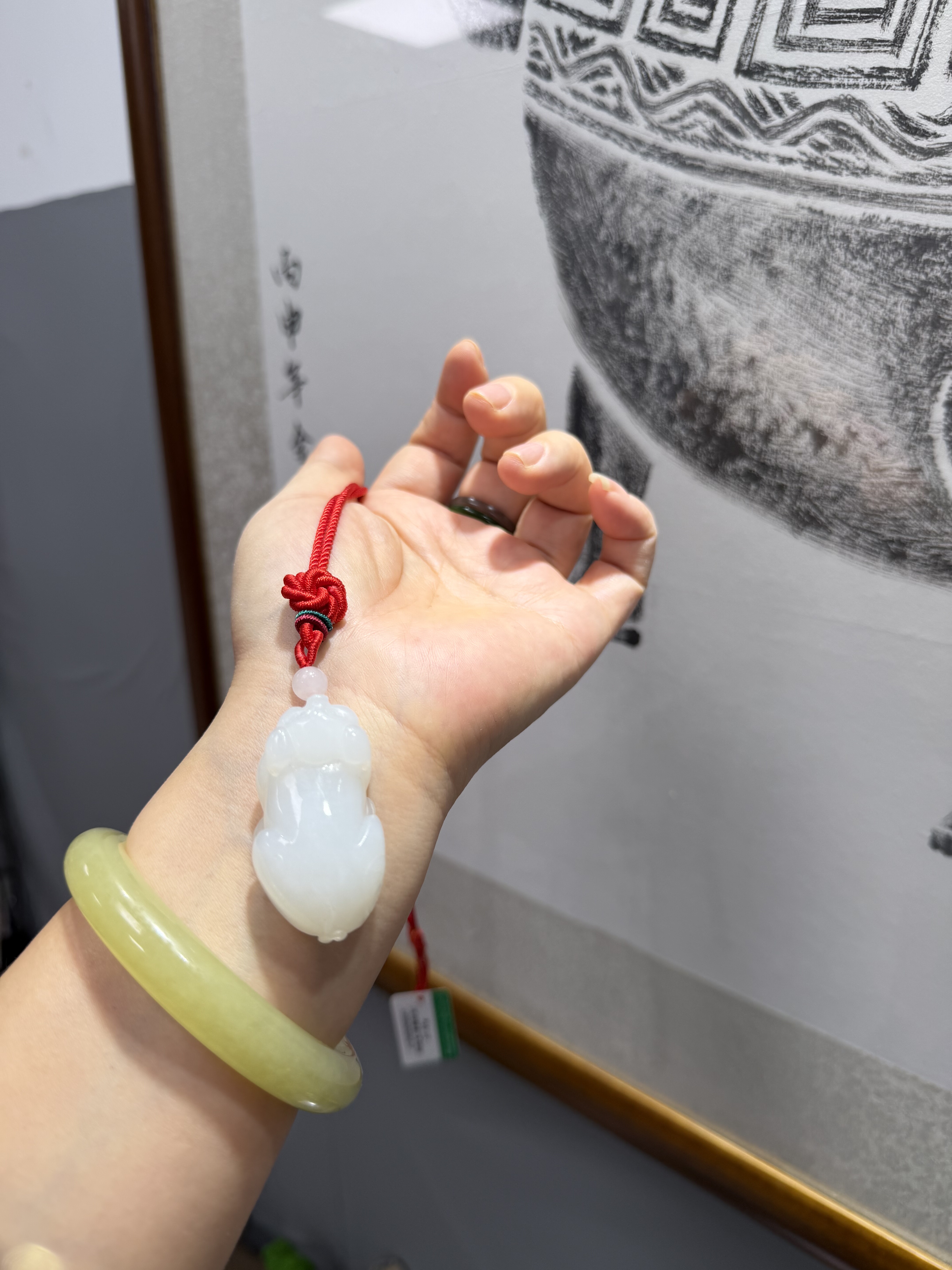天然和田玉白玉小猪吊坠男女款福猪挂件玉坠吊坠355号