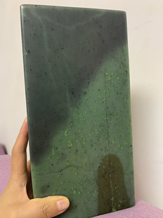 新疆玛纳斯碧玉玉枕玉砖送礼佳品