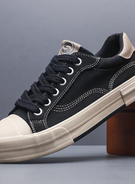 秋季新款韩透气舒适男鞋潮流百搭帆布鞋时尚轻便休闲板鞋SS25857