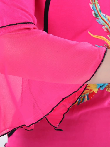 Феникс, демисезонный комплект, блестки для ногтей, юбка, большой размер, с вышивкой