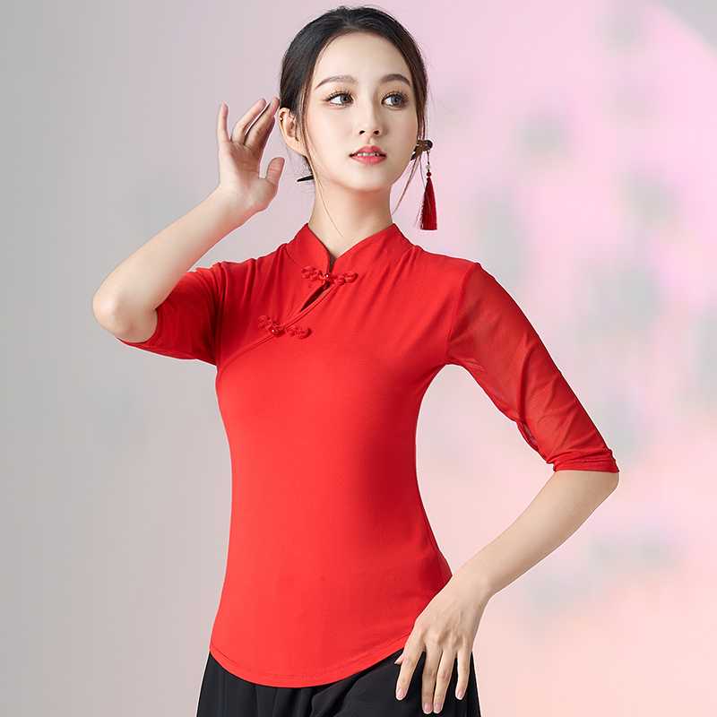 国潮广场舞服古典舞表演服演出服