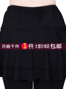 新款 广场舞蹈服装 健身舞蹈裙裤 女交谊舞裙子 拉丁舞平角小短裙