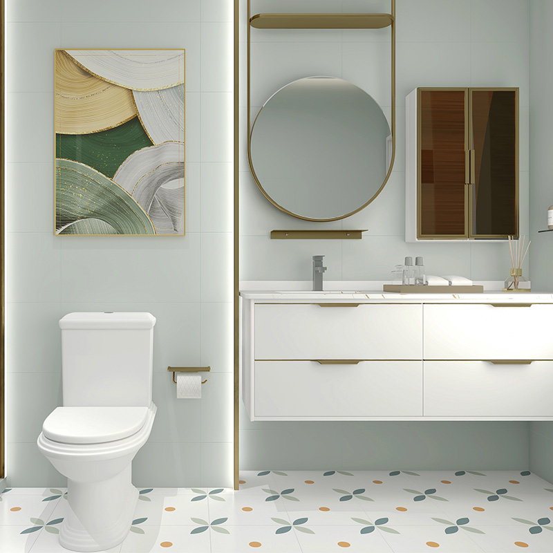 西柚网红花砖北欧厨房墙砖卫生间瓷砖吧台浴室防滑阳台地砖300mm