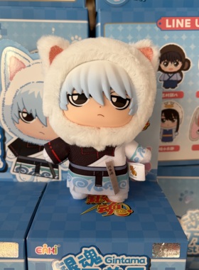 【现货】亿奇EAKI正版银魂万兽屋毛绒盲盒周边潮玩公仔摆挂件银时