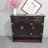 新中式 实木鞋 柜家用门口入户玄关柜金花梨仿古大容量储物柜收纳柜