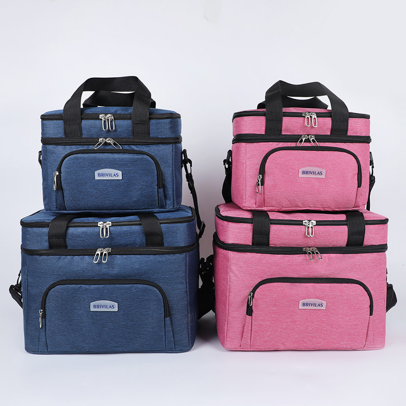 新款单肩双层大容量保温包户外冰包便捷出游野餐包上班手提便当包,收纳整理,保温包,淘宝优惠券,粉丝福利购,淘宝优惠卷