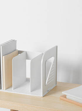 韩国SYSMAX MYROOM 桌面三栏书立书架书本文件收纳框