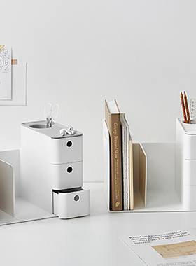 韩国SYSMAX MYROOM Combo Rack 桌面多功能书立带收纳抽屉