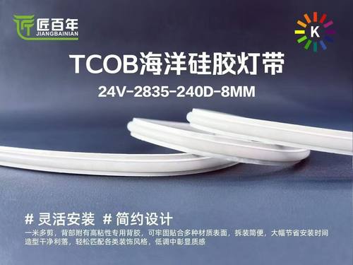 成都匠百年低压灯带led白光cob暖光全光谱无频闪线性灯线条灯24V