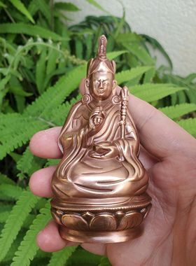 铜伏藏大乐莲师像莲花生大士佛像