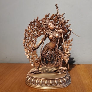 尼泊尔工艺纯铜空行母佛像三寸五寸摆件藏传密宗居家供奉摆件