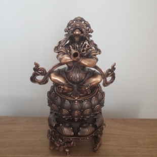 尼泊尔工艺藏传纯铜能食金刚空行母护法香炉火供炉香薰炉摆件