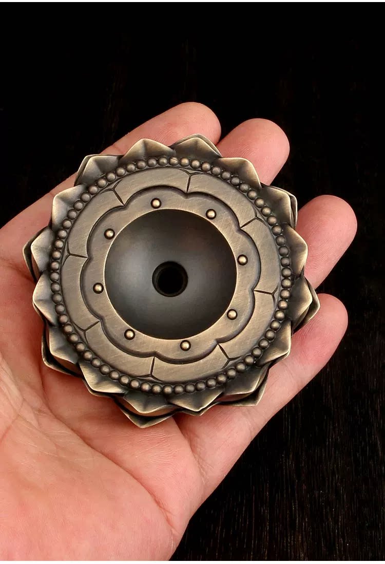 尼泊尔工艺纯铜通用五股九股金刚杵底座莲花佛像家居供奉