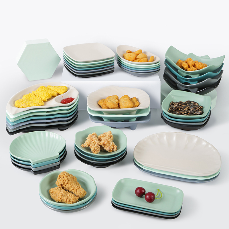 祥源美北欧密胺小吃盘商用凉菜碟