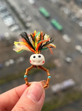 新中式小众个性搞怪可爱馒头宝宝女女情侣款戒指 小红书同款戒子