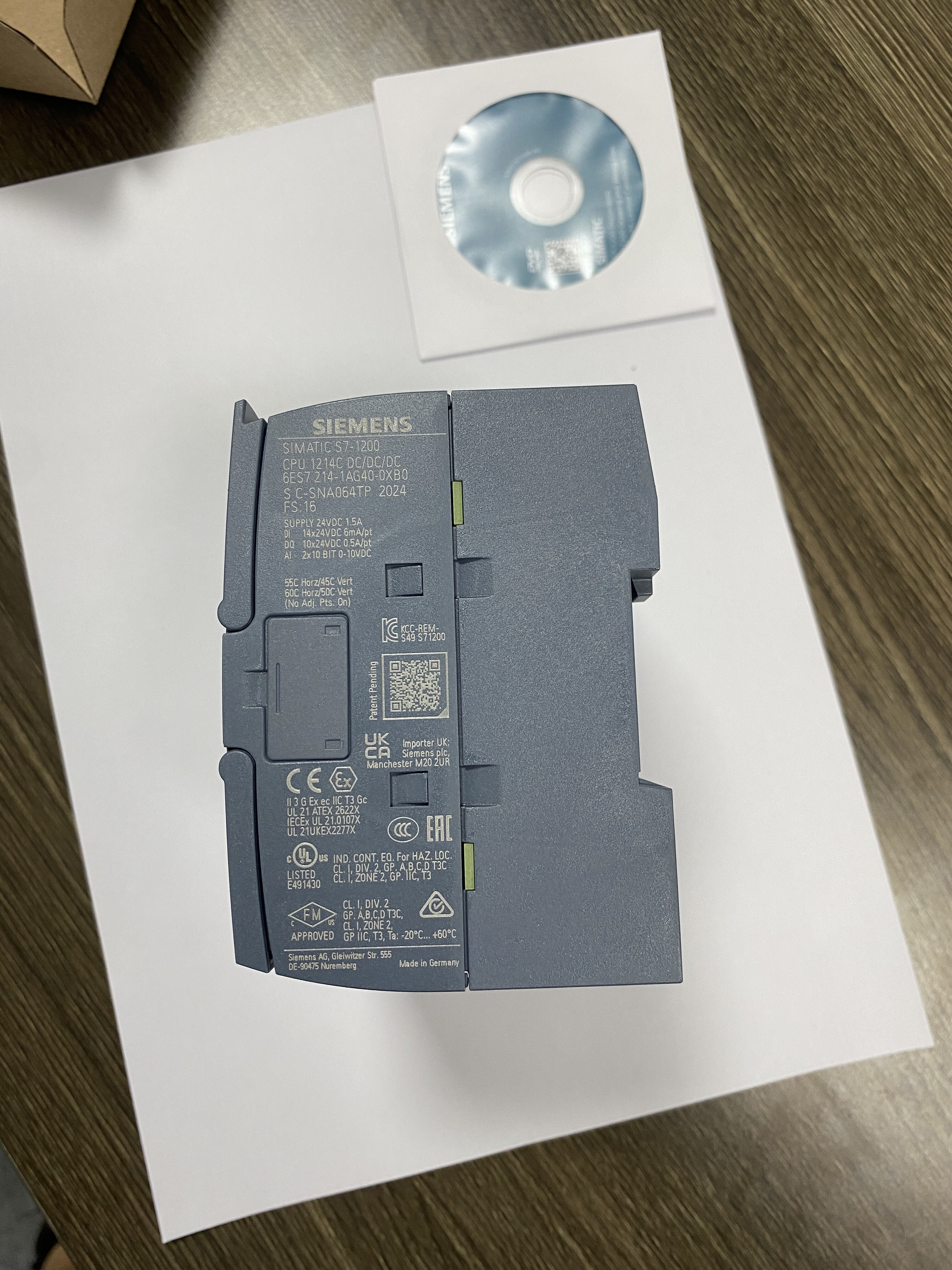 西门子SIMATIC S7-1200系列 CPU   6ES72141AG400XB0模块PLC