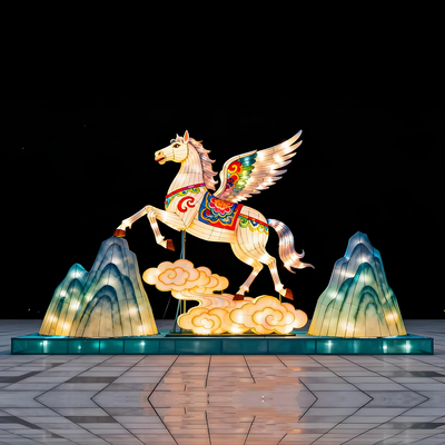 大型节日花灯造型马年灯会定制