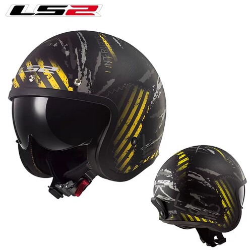 ls2四季通用电镀复古摩托车头盔