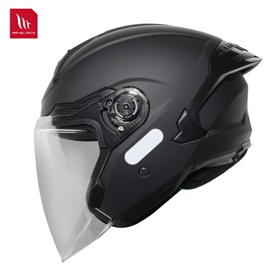 MT摩托车头盔星际四季四分之三头盔秋冬半盔男女机车踏板单镜片盔