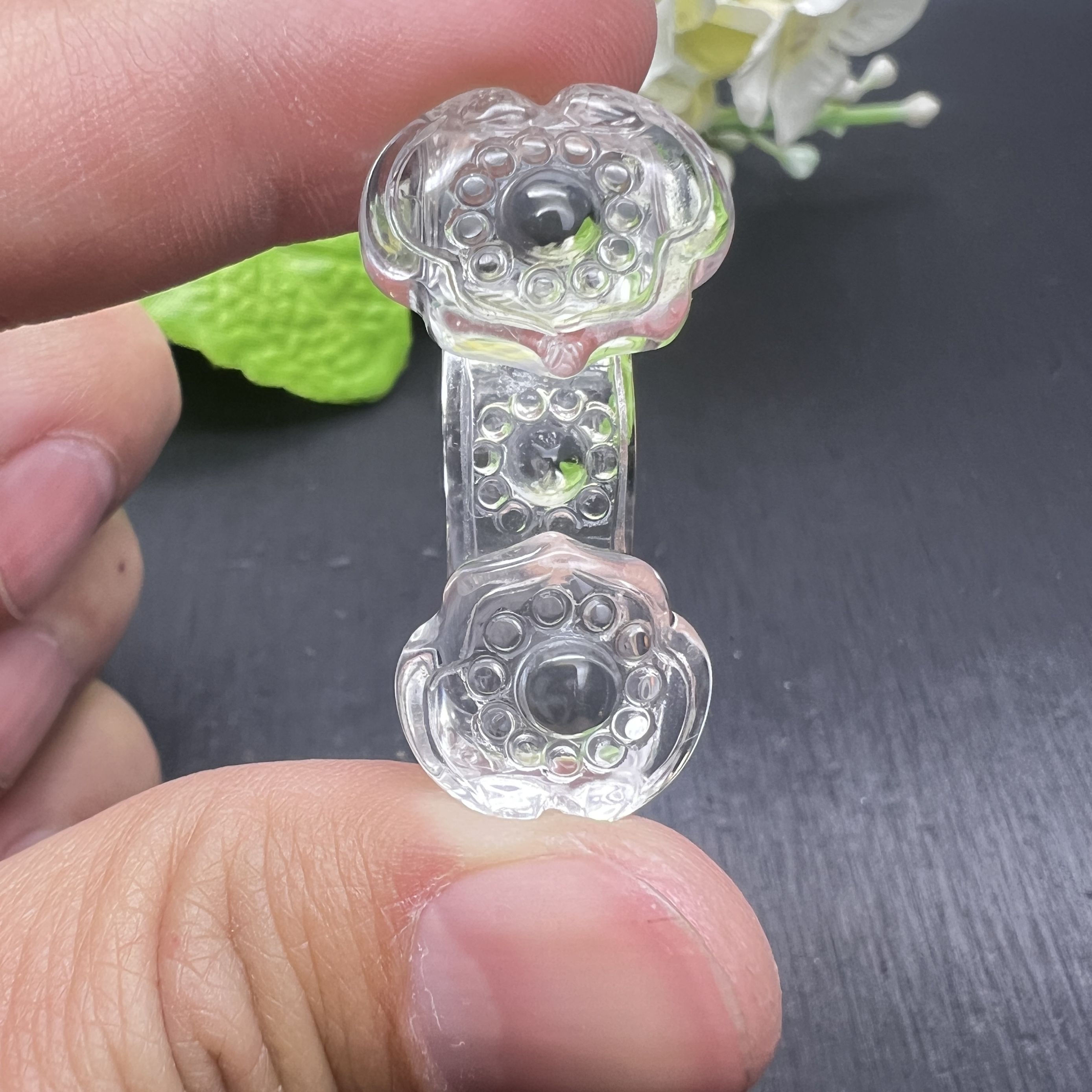 黄水晶白水晶茶水晶紫水晶如意把玩件手把件车挂家居摆件吊坠送礼