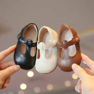 女宝宝鞋 防滑软底学步鞋 子0一1 婴儿小皮鞋 3岁小童公主单鞋 春秋季