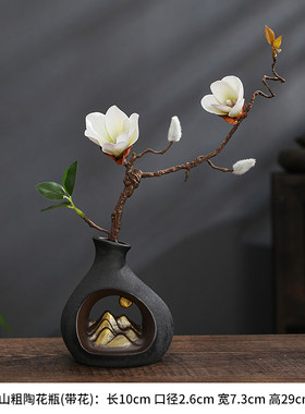 陶瓷花瓶桌面餐厅客厅花插仿真花假花玄关酒柜摆件装饰品花束摆设