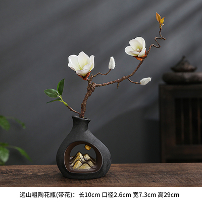 陶瓷花瓶桌面餐厅客厅花插仿真花假花玄关酒柜摆件装饰品花束摆设