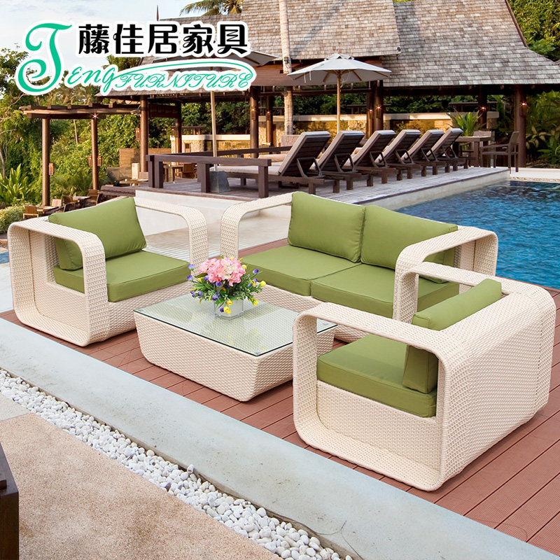 outdoors Rattan sofa Five-piece a living room outdoor courtyard Rattan leisure time Double Wicker chair Rattan furniture Sunscreen waterproofin the Residential furniture , Sofa , Vine/Bamboo sofa  category - from Buy2taobao.com to provide professional Taobao agent buy service