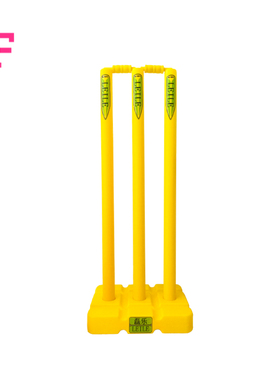 cricket stumps板球三柱门塑料桩门配两个小木条黄色款式加厚柱子