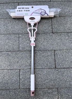 新艺8848/8849大号超值滚轮胶棉33/38CM双排滚轮挤水拖把免手洗