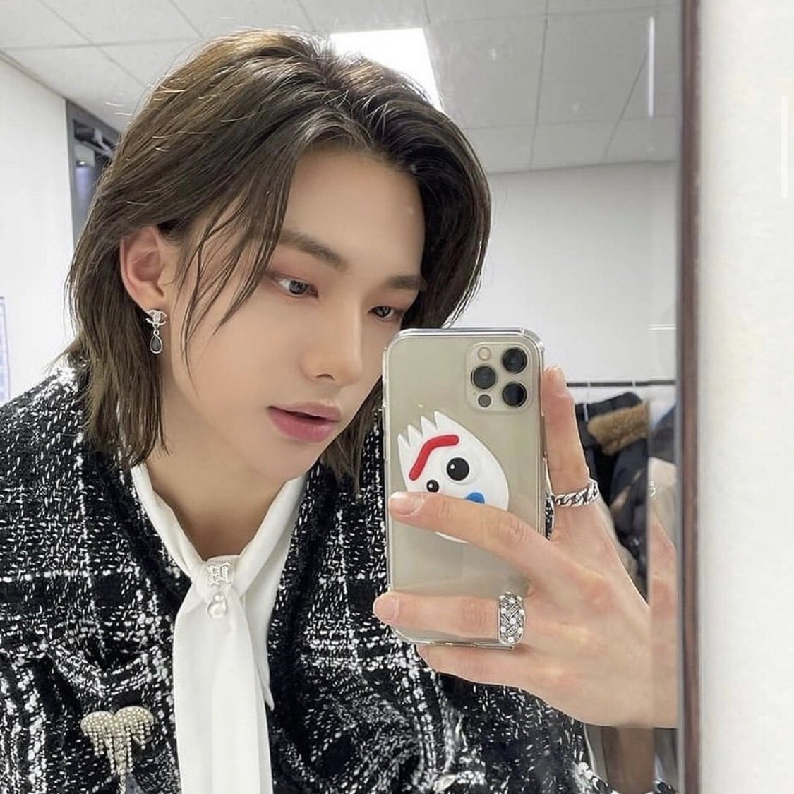 stray kids组合黄铉辰hyunjin同款玩具总动员透明手机壳14promax