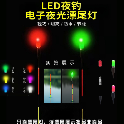 普通漂电子夜光棒电子漂夜光漂漂尾灯电子发光头超轻灵敏度高led