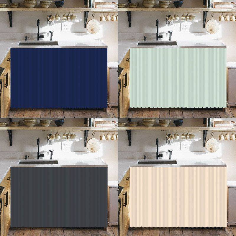 柜子纯色置物架帘遮挡柜布帘魔术贴厨房装饰帘遮丑橱柜鞋架门帘,居家布艺,门帘,淘宝优惠券,粉丝福利购,淘宝优惠卷