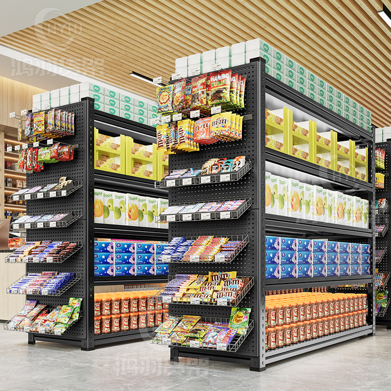 洞洞板角钢货架家用落地一体置物架多层储物架收纳超市商用展示架