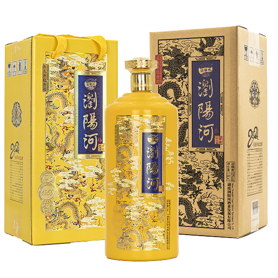 浏阳河龙年纪念酒酱香型白酒53度1500ml*1瓶礼盒装纯粮食酒送礼