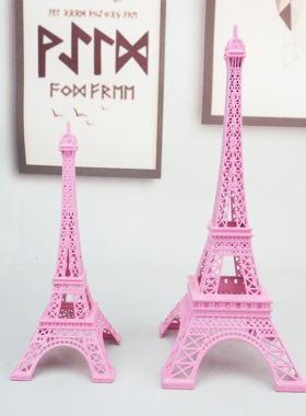 粉色埃菲尔铁塔房间装饰品少女卧室女儿女童女孩子高级感小众摆件
