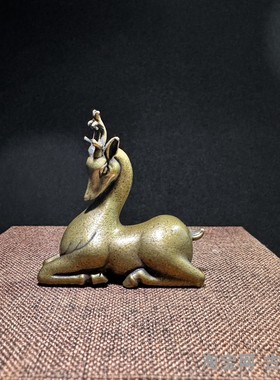 茶玩实心书房茶宠纯铜装饰古风