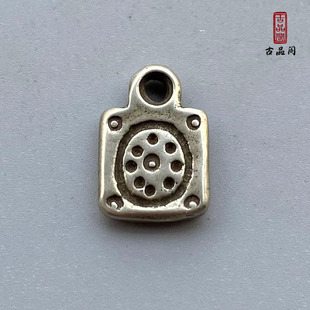 西藏小元素白利马铜咒点挂坠藏民手工做旧配饰文玩吊坠侧挂配件