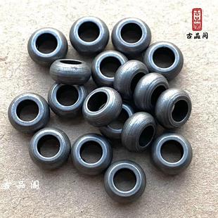 7.8mm古朴寒铁弟子珠配珠文玩散珠配饰天铁托甲计数珠手工珠隔珠