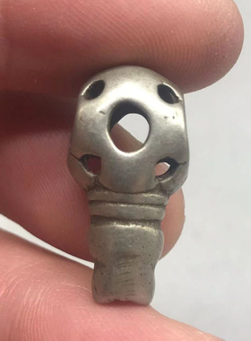 古玩藏式白利马铜五眼六通文玩三通佛头配饰文玩佛珠三通佛头