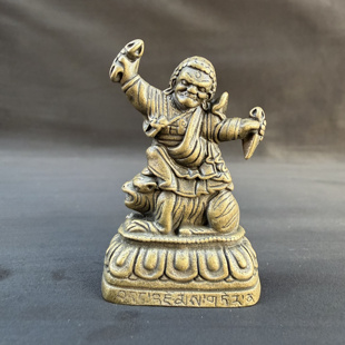 尼泊尔工艺仿古藏传利马铜忿怒莲师密宗佛像家居供奉随身小摆件