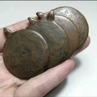 藏文化红铜九宫八卦牌吊坠藏式紫铜天铁挂件国风潮喜马拉雅艺术