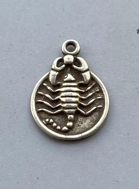 批发藏式白利马铜莲师蝎吊牌复古藏银民族风高级锁骨颈链侧挂吊坠