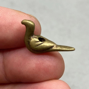 西藏手工古朴纯铜吉祥鸟隔珠文玩手串配件记数卡子藏式背云配珠